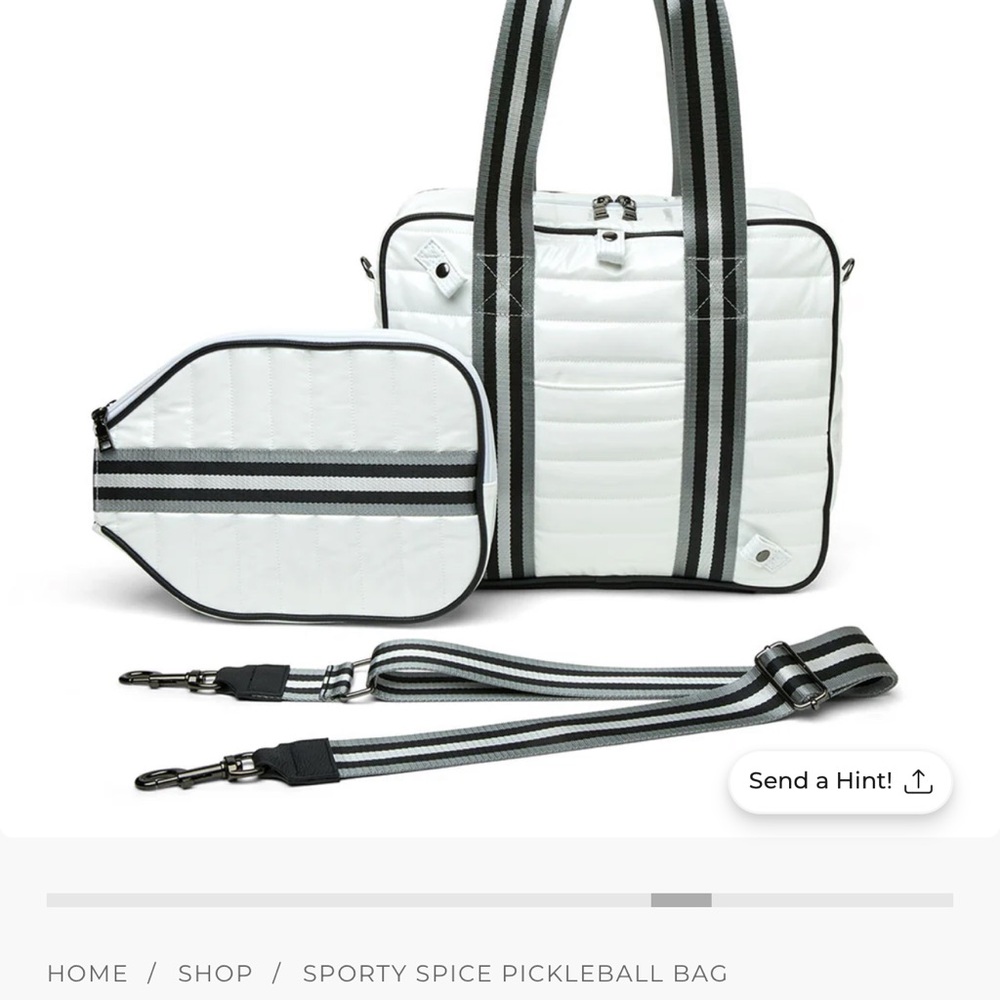 THINK ROYLN White and Black Duffel Bag Modern Design